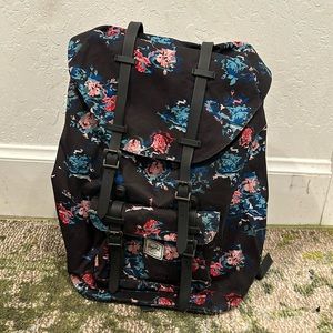 Herschel Backpack Blue Pink Red Floral